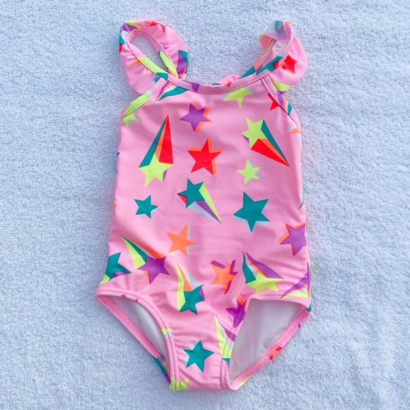 New Carter/'s Girls 1 Piece Swimsuit Pink Flamingo Print Floral NWT 24m 3T 4T